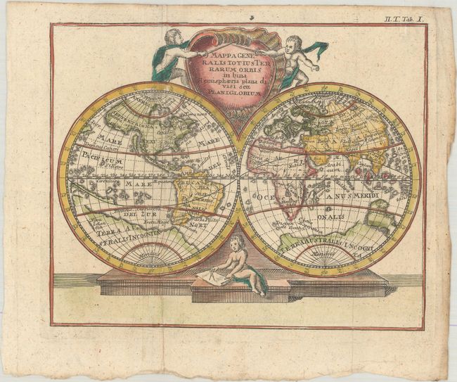Mappa Generalis Totius Terrarum Orbis in Bina Hemisphaeria Plana Divisi seu Planiglobium