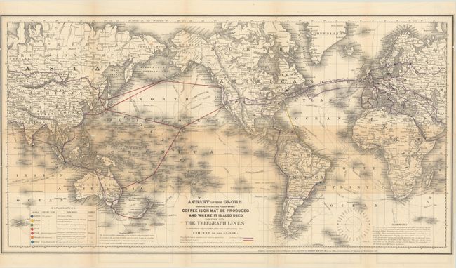 A Chart of the Globe Showing the Several Places Where Coffee Is or May Be Produced and Where It Is Also Used Together with the Telegraph Lines in Operation or Contemplated for Completing the Circuit of the Globe