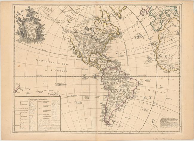 L'Amerique Suivant le R.P. Charlevoix Jte. Mr. de la Condamine, et Plusieurs Autres Nouvle. Observations