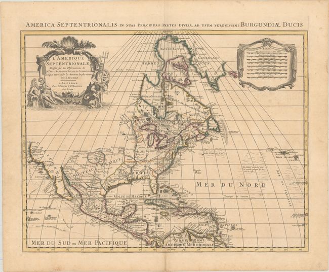 L'Amerique Septentrionale Dressee sur les Observations de Mrs. de l'Academie Royale des Sciences, & Quelques Autres, & sur les Memoires les Plus Recens