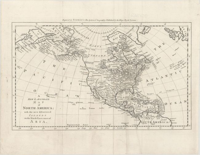 A New & Accurate Map of North America; with the New Discovered Islands on the North East Coast of Asia