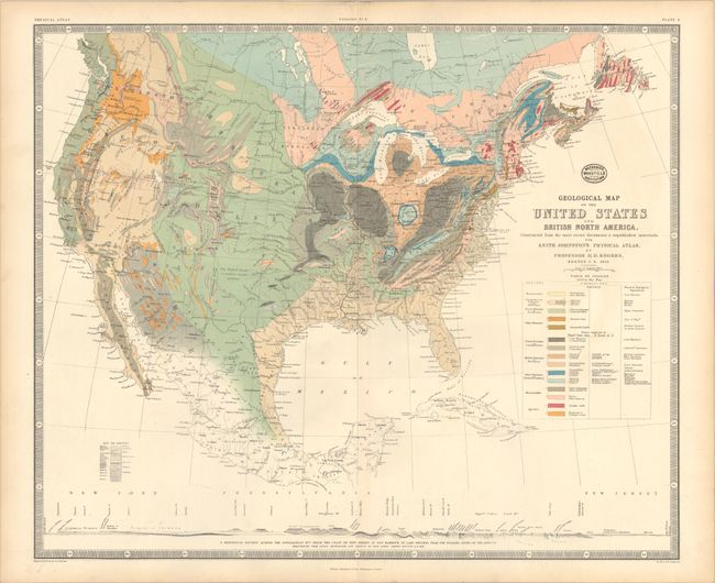 Geological Map of the United States and British North America, Constructed from the Most Recent Documents & Unpublished Materials...
