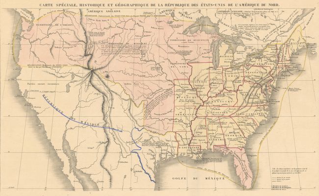 Carte Speciale, Historique et Geographique de la Republique des Etats-Unis de l'Amerique du Nord