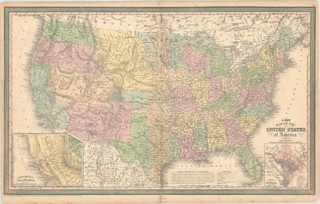 A New Map of the United States of America by J.H. Young