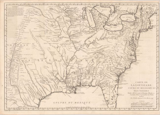 Carte de la Louisiane Cours du Mississipi et Pais Voisins...