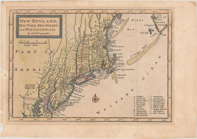 New England, New York, New Jersey, and Pensilvania &c.