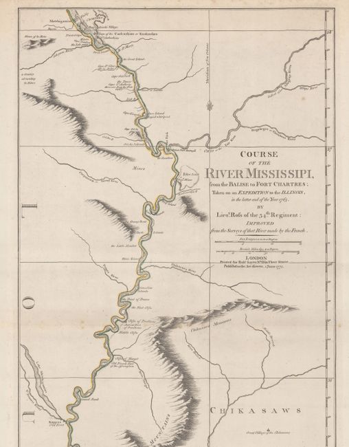 Course of the River Mississipi, from the Balise to Fort Chartres; Taken on an Expedition to the Illinois, in the Latter End of the Year 1765