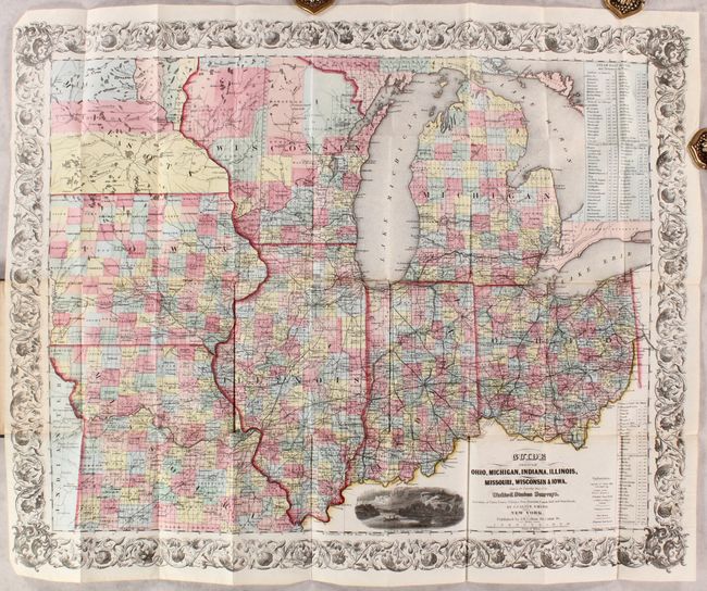 Guide Through Ohio, Michigan, Indiana, Illinois, Missouri, Wisconsin & Iowa. Showing the Township Lines of the United States Surveys... [bound in] The Western Tourist and Emigrant's Guide...