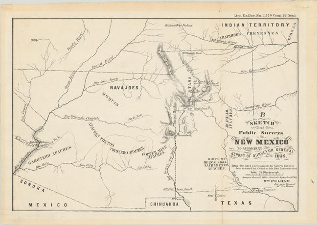 Sketch of Public Surveys in New Mexico... 1855, 1857, and 1860 [Three maps]