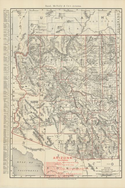 Rand McNally & Co.'s Arizona [and] The Rand-McNally New Commercial Atlas Map of Arizona [and] Rand McNally Standard Map of Arizona