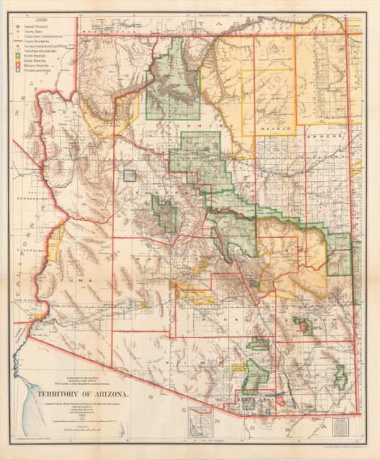 Territory of Arizona [in] Report of the Governor of Arizona to the Secretary of the Interior [Six maps and reports]