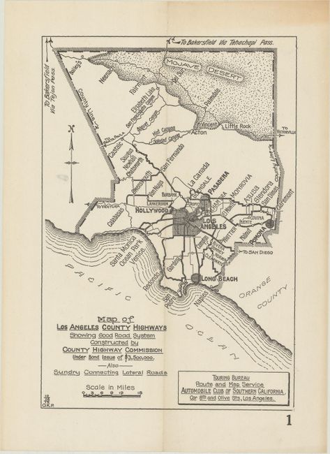 Map of Los Angeles County Highways... [and] Map Showing Territory Annexed to the City of Los Angeles California [and] Map of the City of Los Angeles Showing Streets Grated, Oiled and Paved