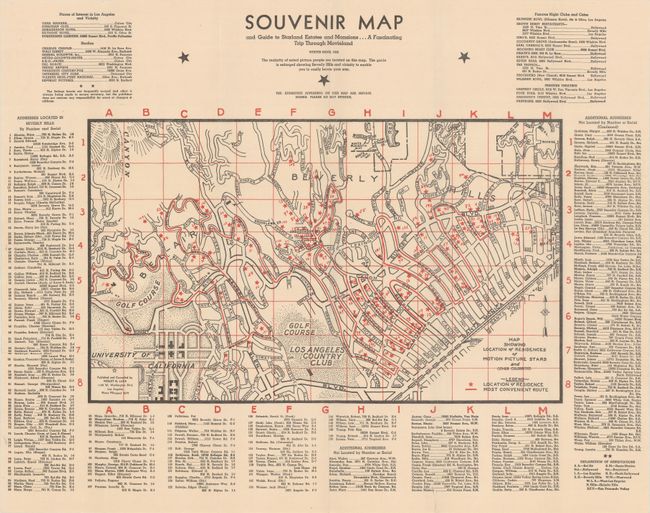 "Souvenir Map and Guide to Starland Estates and Mansions..." by
