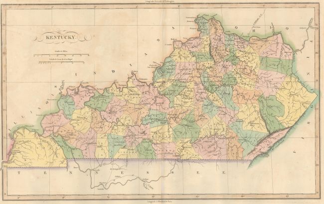 Carte Geographique, Statistique et Historique du Kentucky