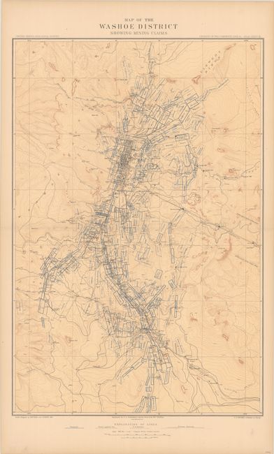 Map of the Washoe District Showing Mining Claims [and] Geological Map of the Washoe District