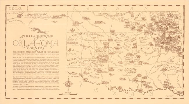 An Illustrated Map of the Oklahoma Country or the Indian Territory West of Arkansas...