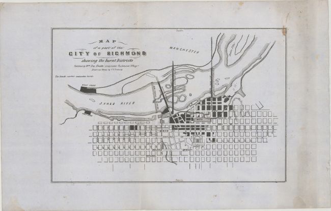 Map of a Part of the City of Richmond Showing the Burnt Districts