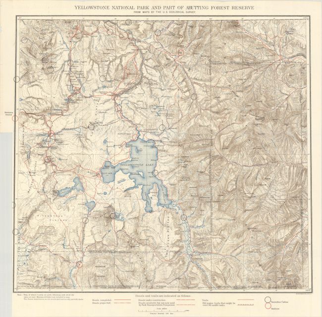 Yellowstone National Park and Part of Abutting Forest Reserve from Maps by the U.S. Geological Survey