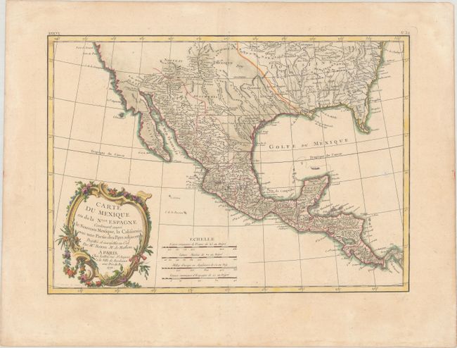 Carte du Mexique ou de la Nlle. Espagne Contenant Aussi le Nouveau Mexique, la Californie, avec une Partie des Pays Adjacents...