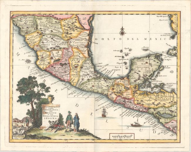 Carta Geografica del Messico o Sia della Nuovo Spagna