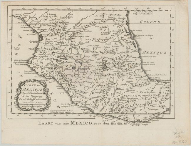 Carte du Mexique pour l'Histoire Generale des Voyages
