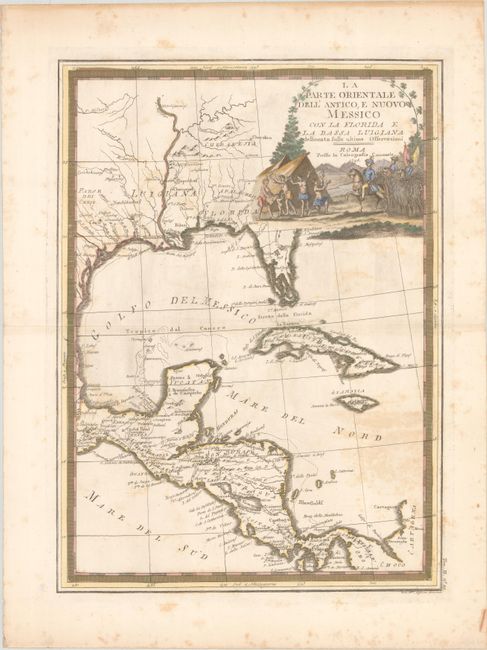 La Parte Orientale dell' Antico, e Nuovo Messico con la Florida e la Bassa Luigiana Dellineata Sulle Ultime Osservazioni