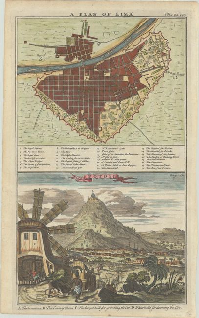 A Plan of Lima [on sheet with] Potosi