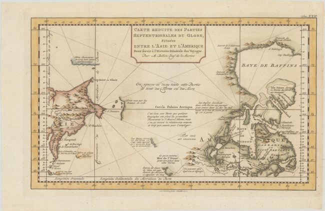 Carte Reduite des Parties Septentrionales du Globe, Situees Entre l'Asie et l'Amerique pour Servir a l'Histoire Generale des Voyages