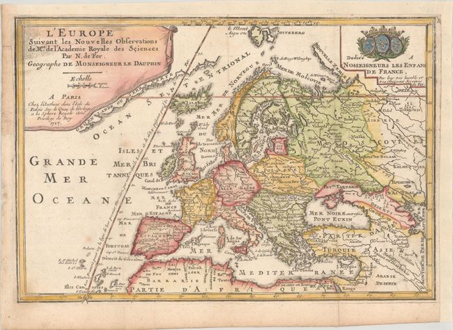 L'Europe Suivant les Nouvelles Observations de Mrs. de l'Academie Royale des Sciences