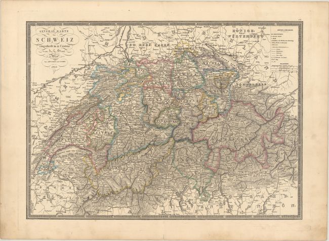 General Karte der Schweiz Eingetheilt in 22 Cantone