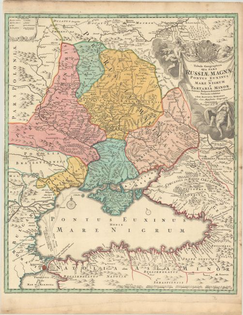 Tabula Geographica qua pars Russiae Magnae, Pontus Euxinus seu Mare Nigrum et Tartaria Minor...