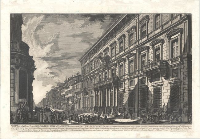 Veduta, Nella Via del Corso, del Palazzo dell' Accademia Istituita da Luigi XIV, Re di Francia...