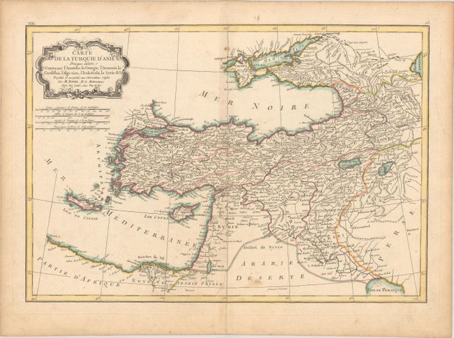 Carte de la Turquie d'Asie Presque Entiere Contenant l'Anatolie, la Georgie, l'Armenie, le Curdistan, l'Alge-zira, l'Irak-Arabi, la Syrie &c...