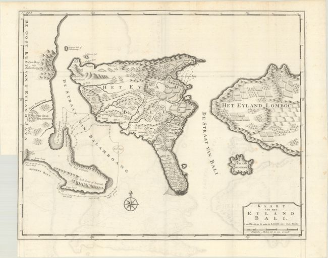 Kaart van het Eyland Bali