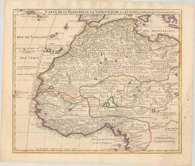 Carte de la Barbarie le la Nigritie et de la Guinee