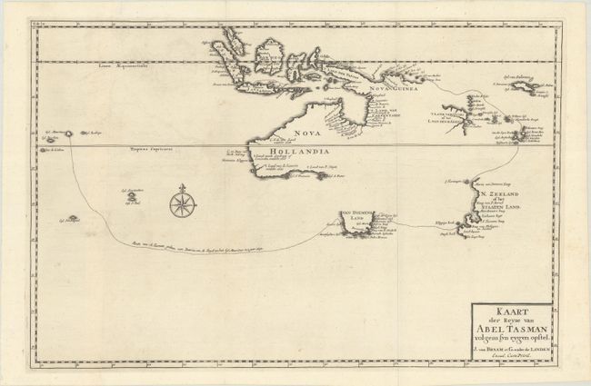 Kaart der Reyse van Abel Tasman Volgens syn Eygen Opstel