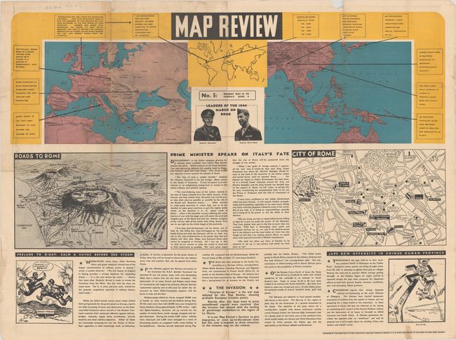Map Review No. 5: Monday May 22 to Sunday June 4 [on verso] Fortress of Europe [and] Map Review No. 16: Period Covered Monday 23rd October to Sunday 5th November [on verso] The Western Gates