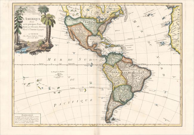 L'Amerique Divisee en ses Principaux Etats Assujettie aux Observations Astronomiqes