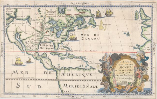 Carte d'un Nouveau Monde, Entre le Nouveau Mexique, et la Mer Glacialle