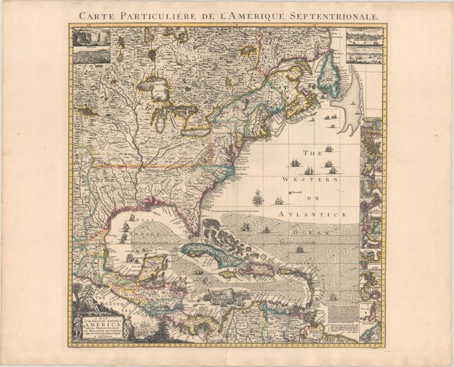 A Map of the British Empire in America with the French, Spanish and Hollandish Settlements Adjacent Thereto by Henry Popple