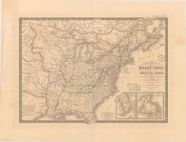 Carte Generale des Etats-Unis, des Haut et Bas-Canada, de la Nouvle. Ecosse, du Nouvau. Brunswick, de Terre-Neuve, &a. Seconde Edition