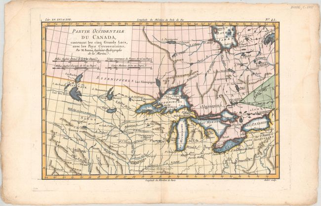 Partie Occidentale du Canada, Contenant les Cinq Grands Lacs, avec les Pays Circonvoisins