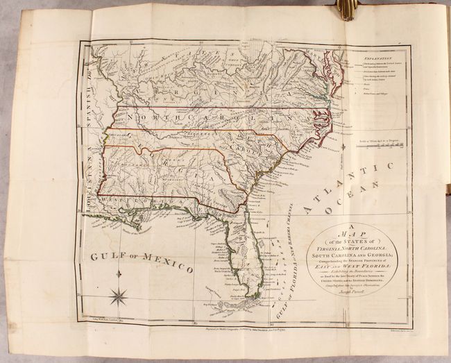 [2 Maps in Book] A Map of the States of Virginia, North Carolina, South Carolina and Georgia; Comprehending the Spanish Provinces of East and West Florida... [and] A Map of the Northern and Middle States... [bound in] The American Geography...