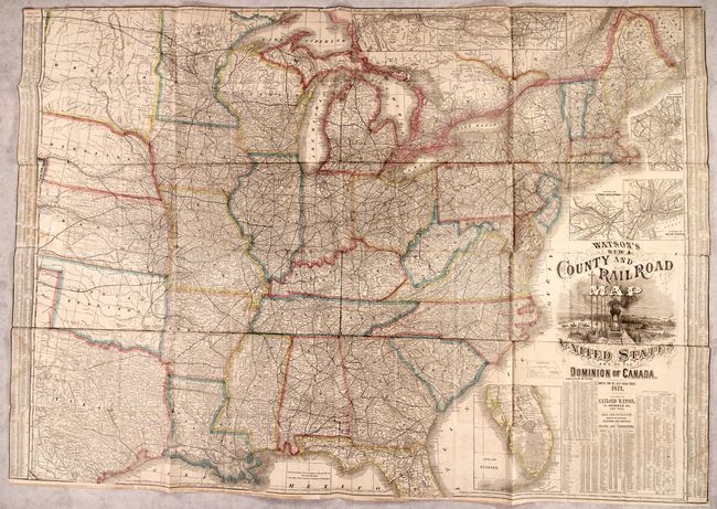 Watson's New County and Railroad Map of the United States and of the Dominion of Canada