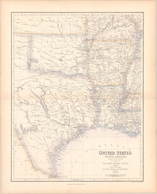 United States North America ... The South Central Section Comprising Texas, Louisiana, Mississippi, Arkansas, Western Territory; and Part of Missouri