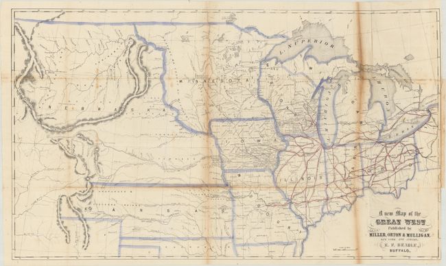 A New Map of the Great West [with] The States and Territories of the Great West [Map with Book]