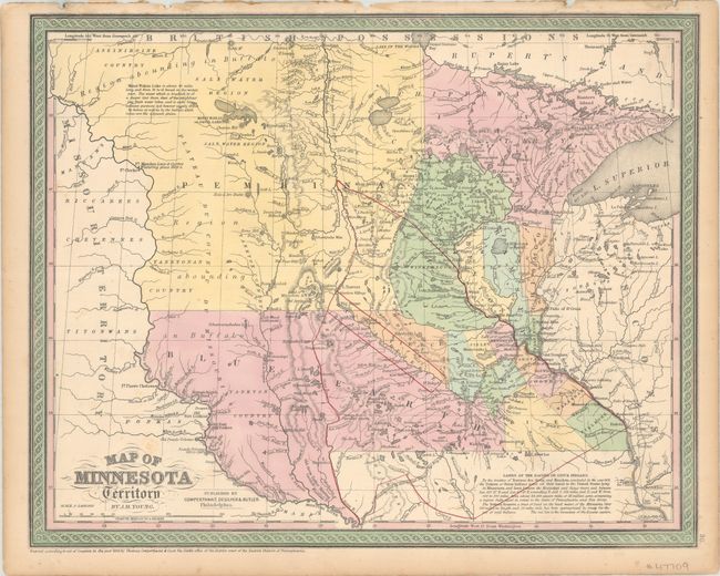 Map of Minnesota Territory by J.H. Young