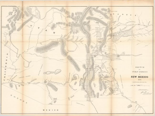 Sketch of Public Surveys in New Mexico [and map with report] Map of the Navajo Indian Reservation