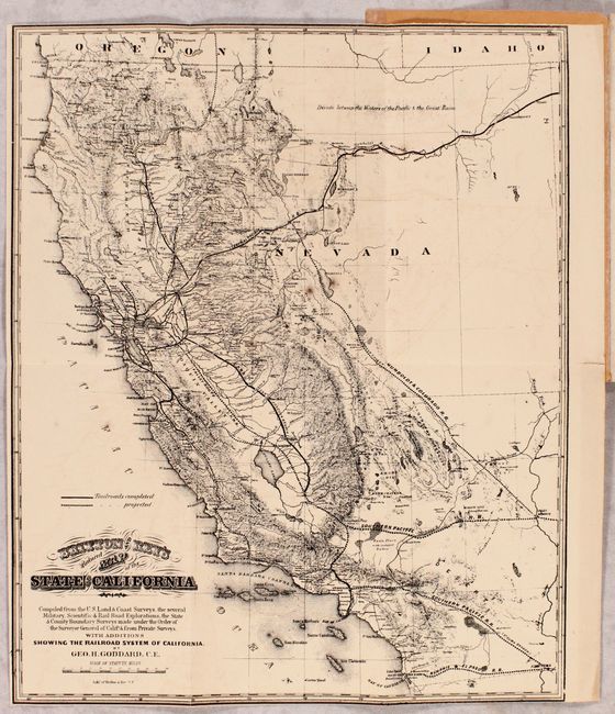 Britton & Rey's Reduced Map of the State California... [bound in] All About California and the Inducements to Settle There