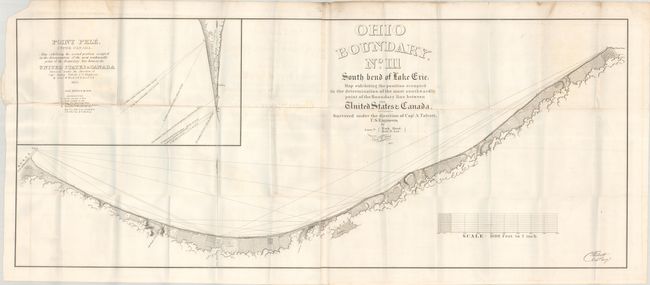 Ohio Boundary. No. III South Bend of Lake Erie: Map Exhibiting the Position Occupied in the Determination of the Most Southwardly Point of the Boundary Line Between the United States & Canada...